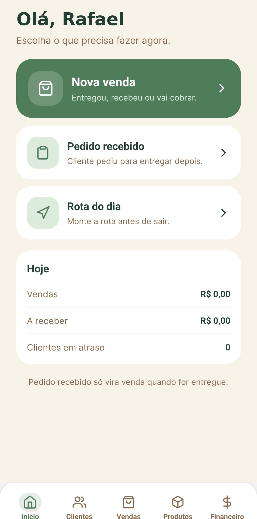 Tela inicial do RurixApp
